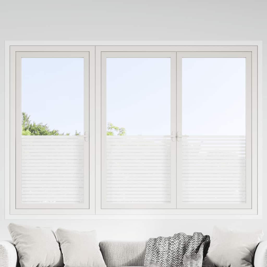Fensterfolien 2 Stk. Matt Streifenmuster PVC