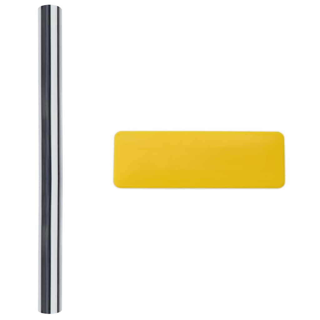 Sonnenschutzfolien 5 Stk. Statisch Reflektierend Silbern PVC