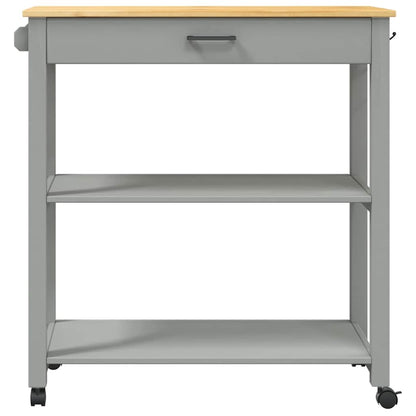 Küchenwagen MONZA 84x40x88,5 cm Grau Massivholz Kiefer