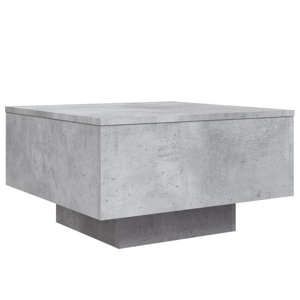 Table basse gris béton 55x55x31 cm en bois