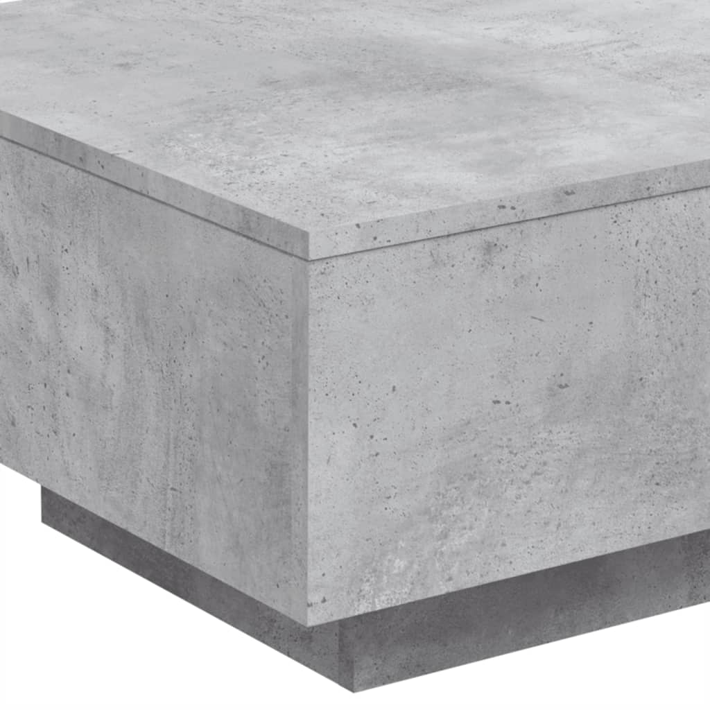 Table basse gris béton 55x55x31 cm en bois