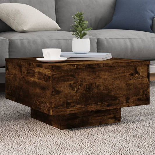 Coffee table smoked oak 55x55x31 cm wood material