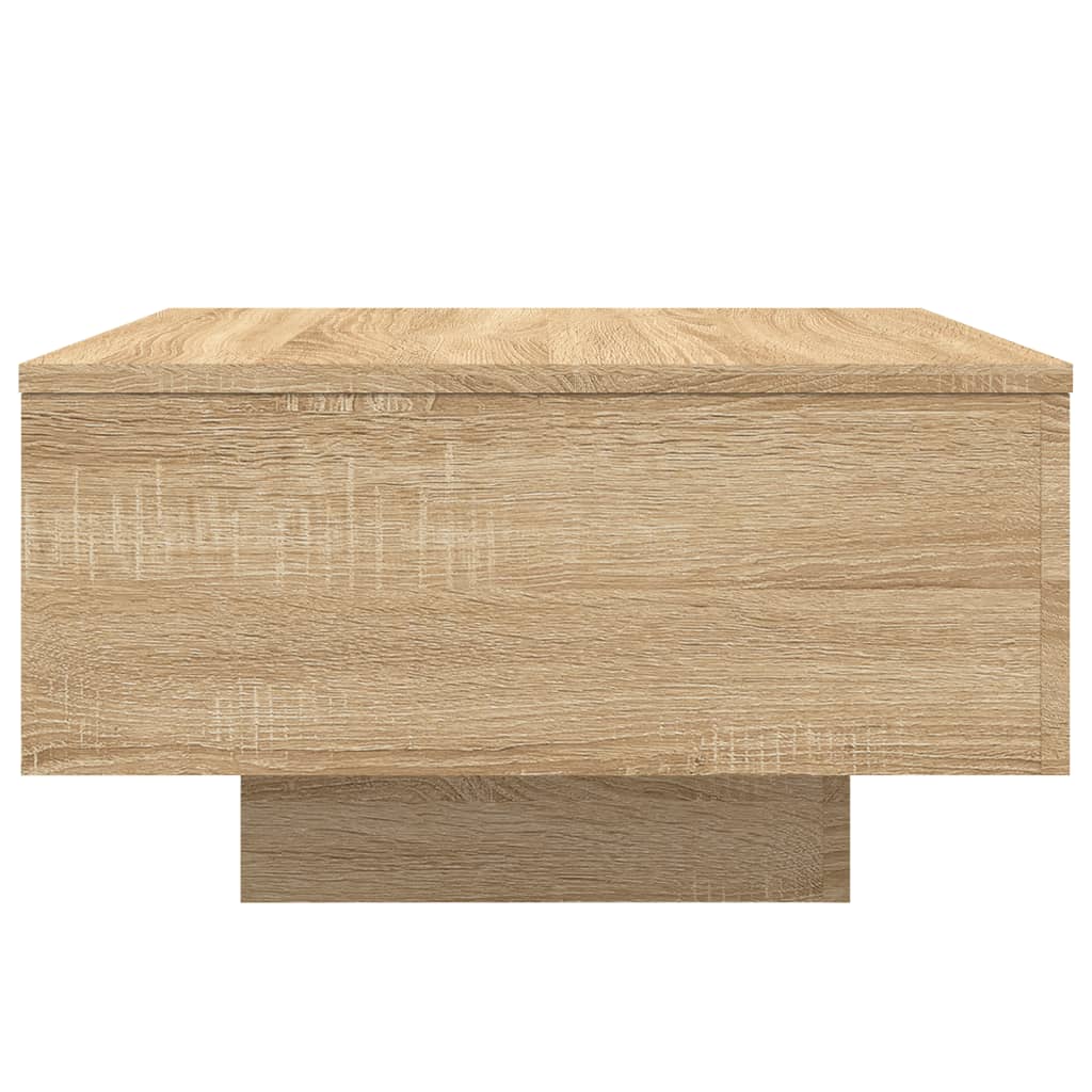 Table basse avec lumières LED Chêne Sonoma 55x55x31 cm