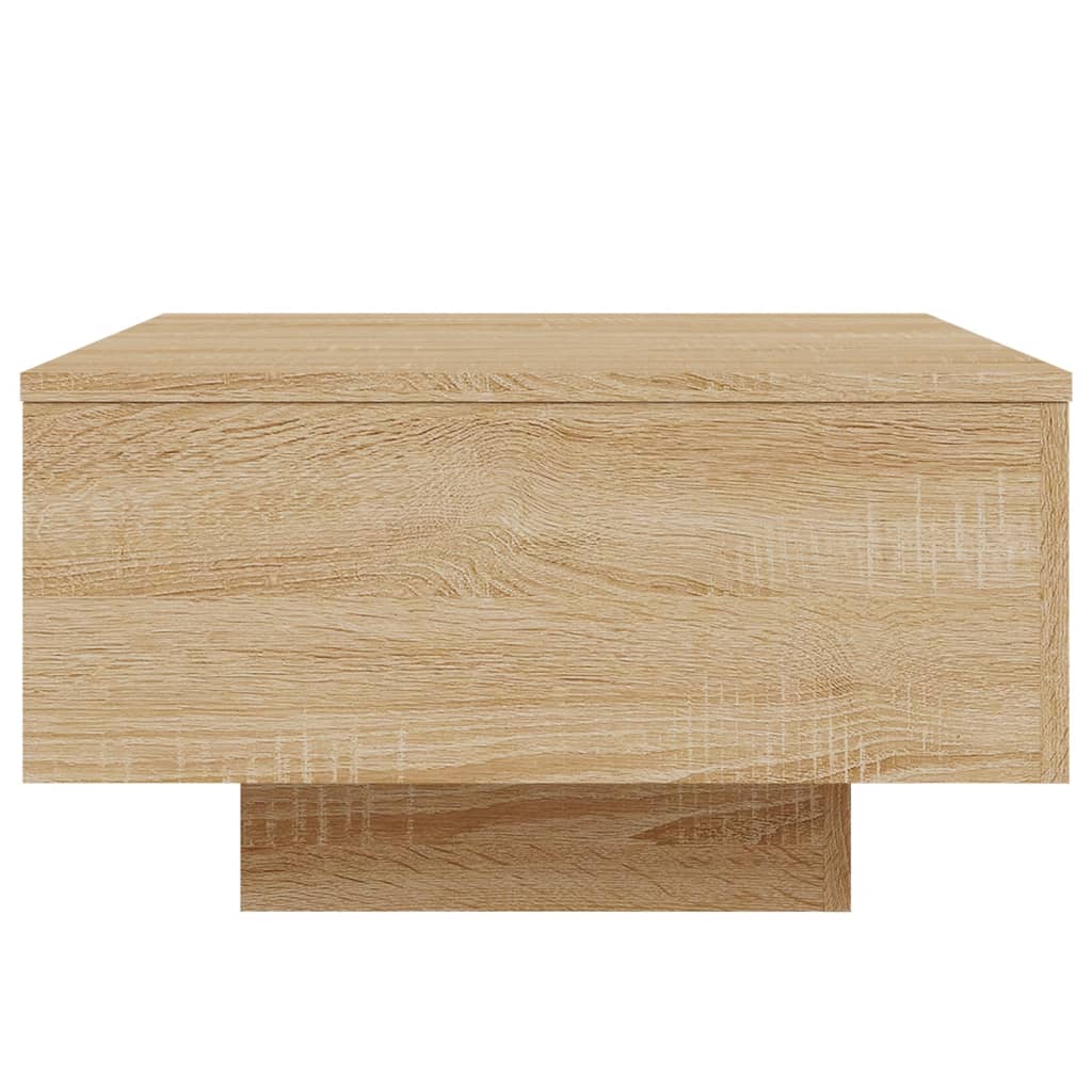 Table basse avec lumières LED Chêne Sonoma 55x55x31 cm