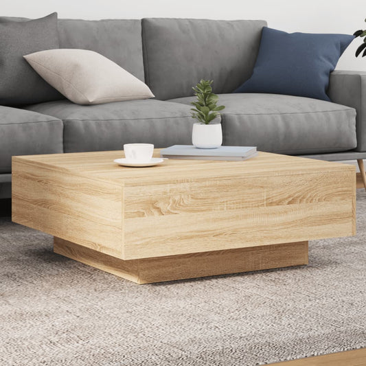 Table basse chêne Sonoma 80x80x31 cm matière bois