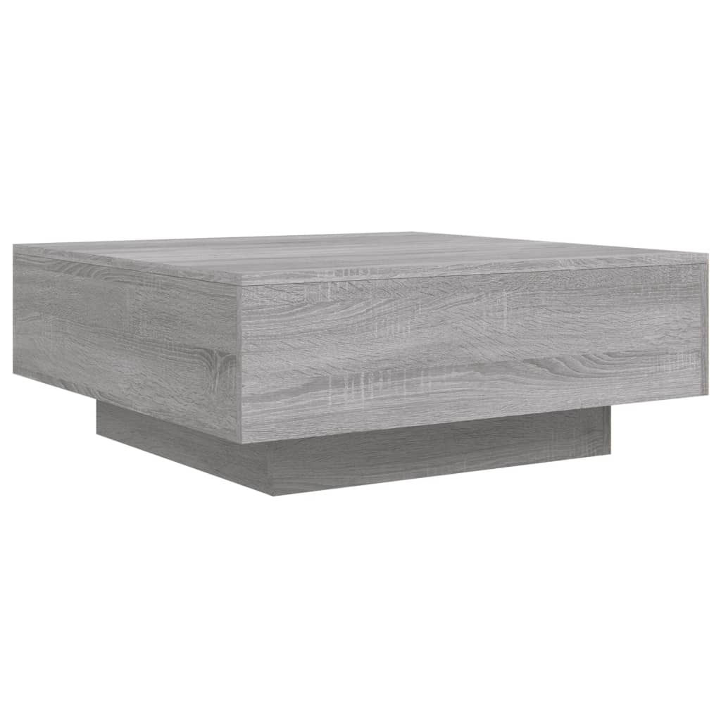 Table basse Sonoma grise 80x80x31 cm en bois