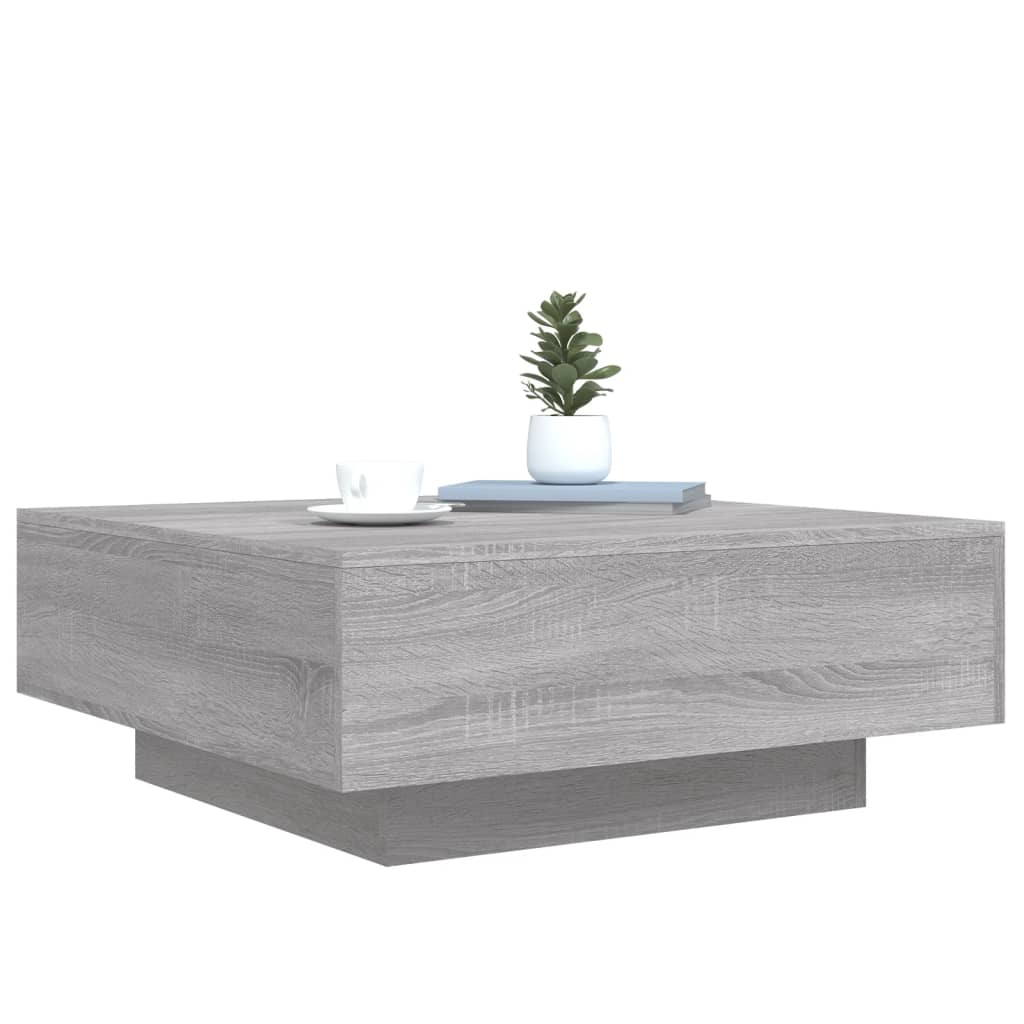 Table basse Sonoma grise 80x80x31 cm en bois