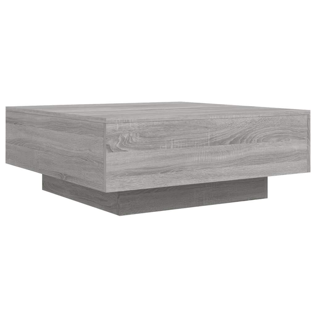 Table basse Sonoma grise 80x80x31 cm en bois