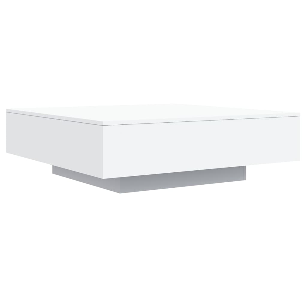 Table basse blanche 100x100x31 cm en bois