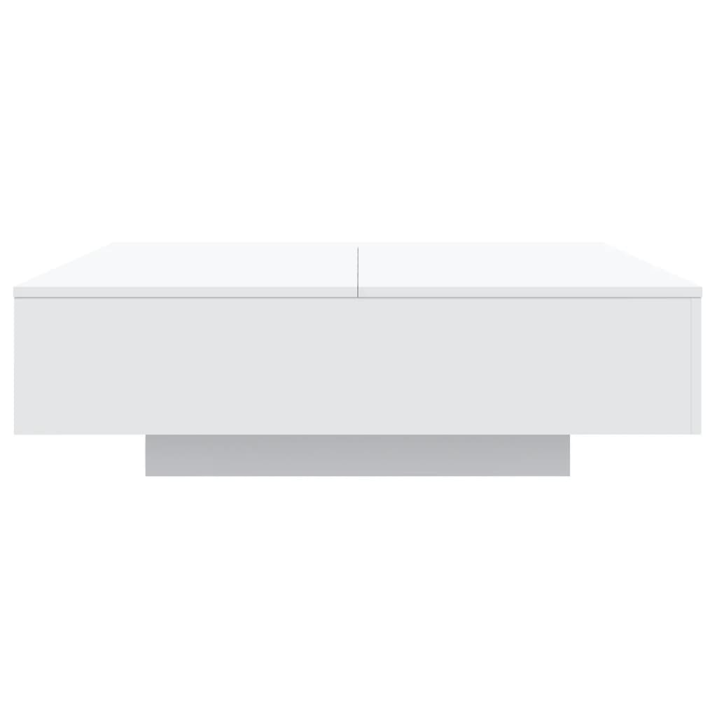 Table basse blanche 100x100x31 cm en bois