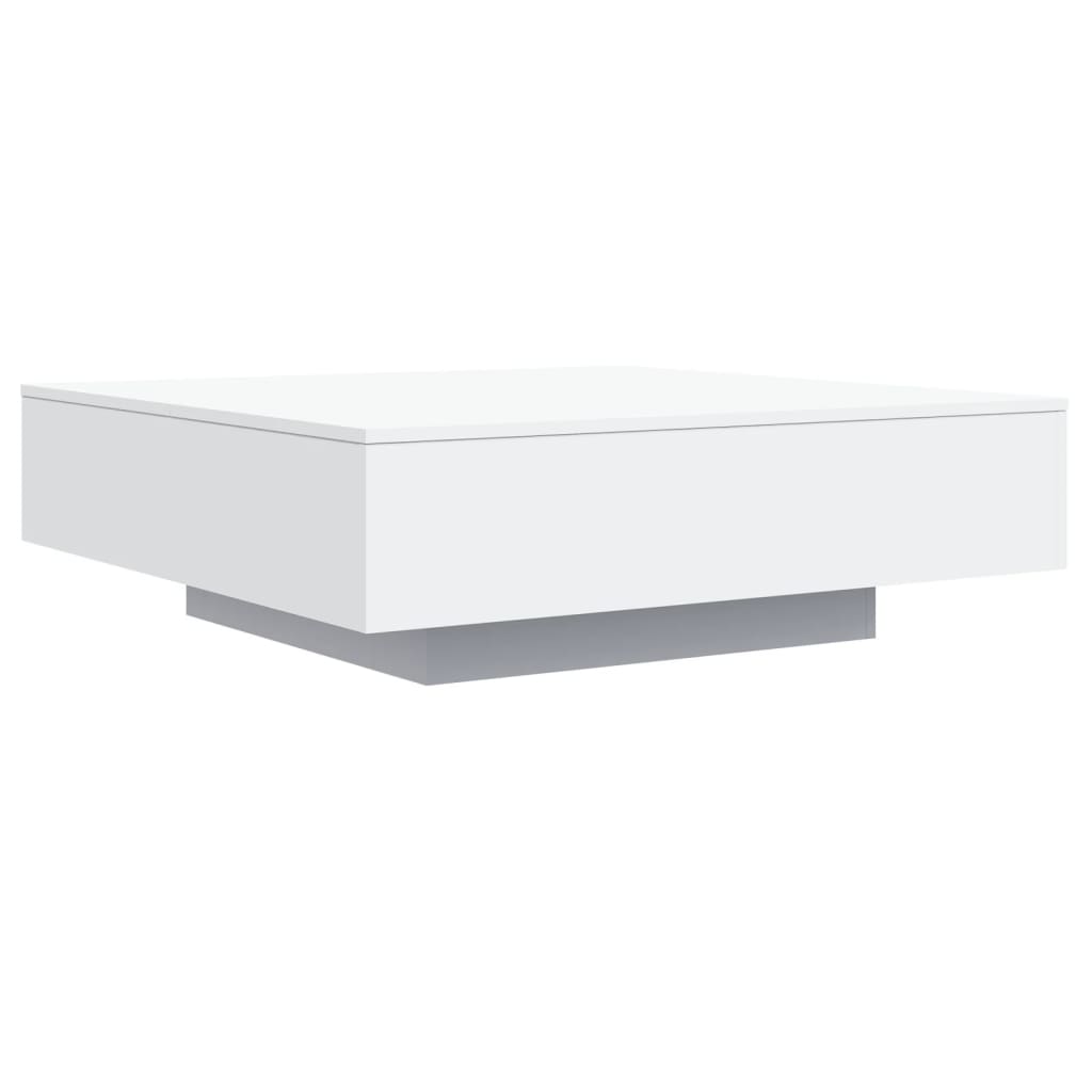Table basse blanche 100x100x31 cm en bois