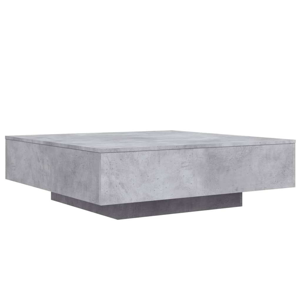 Table basse gris béton 100x100x31 cm en bois