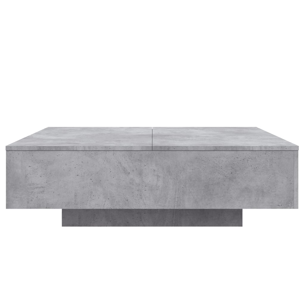 Table basse gris béton 100x100x31 cm en bois