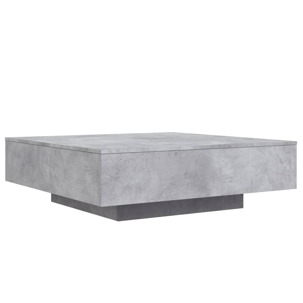 Table basse gris béton 100x100x31 cm en bois