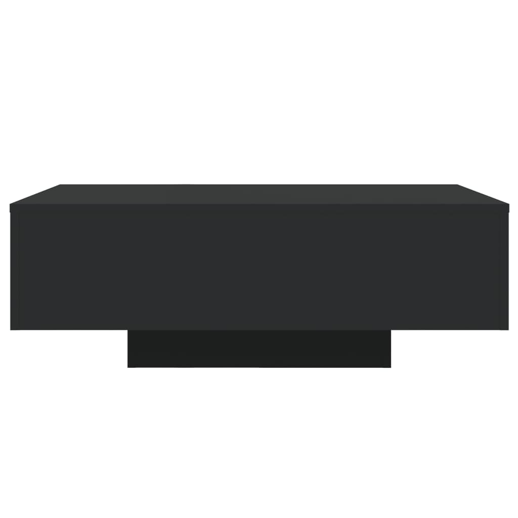 Coffee table with LED lights Black 85x55x31 cm