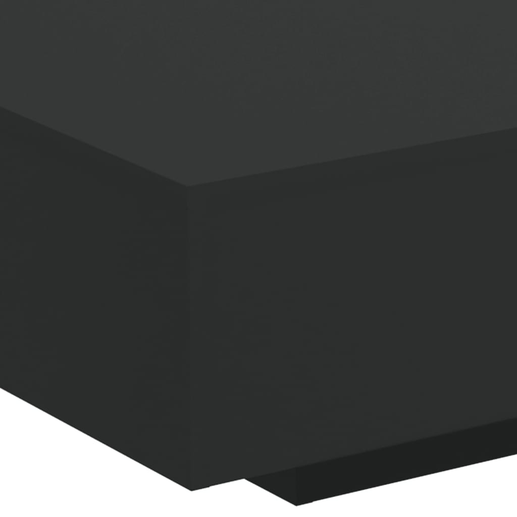 Coffee table with LED lights Black 85x55x31 cm