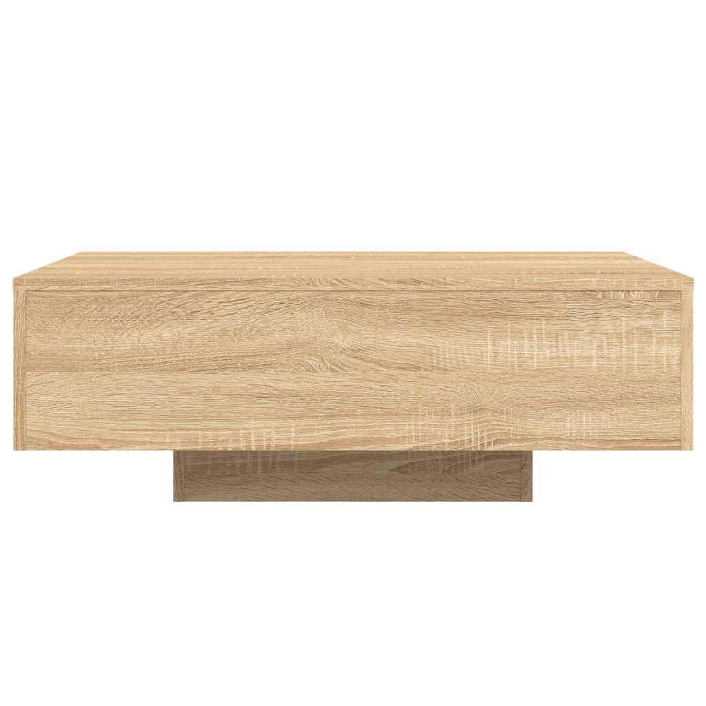 Table basse avec lumières LED Chêne Sonoma 85x55x31 cm