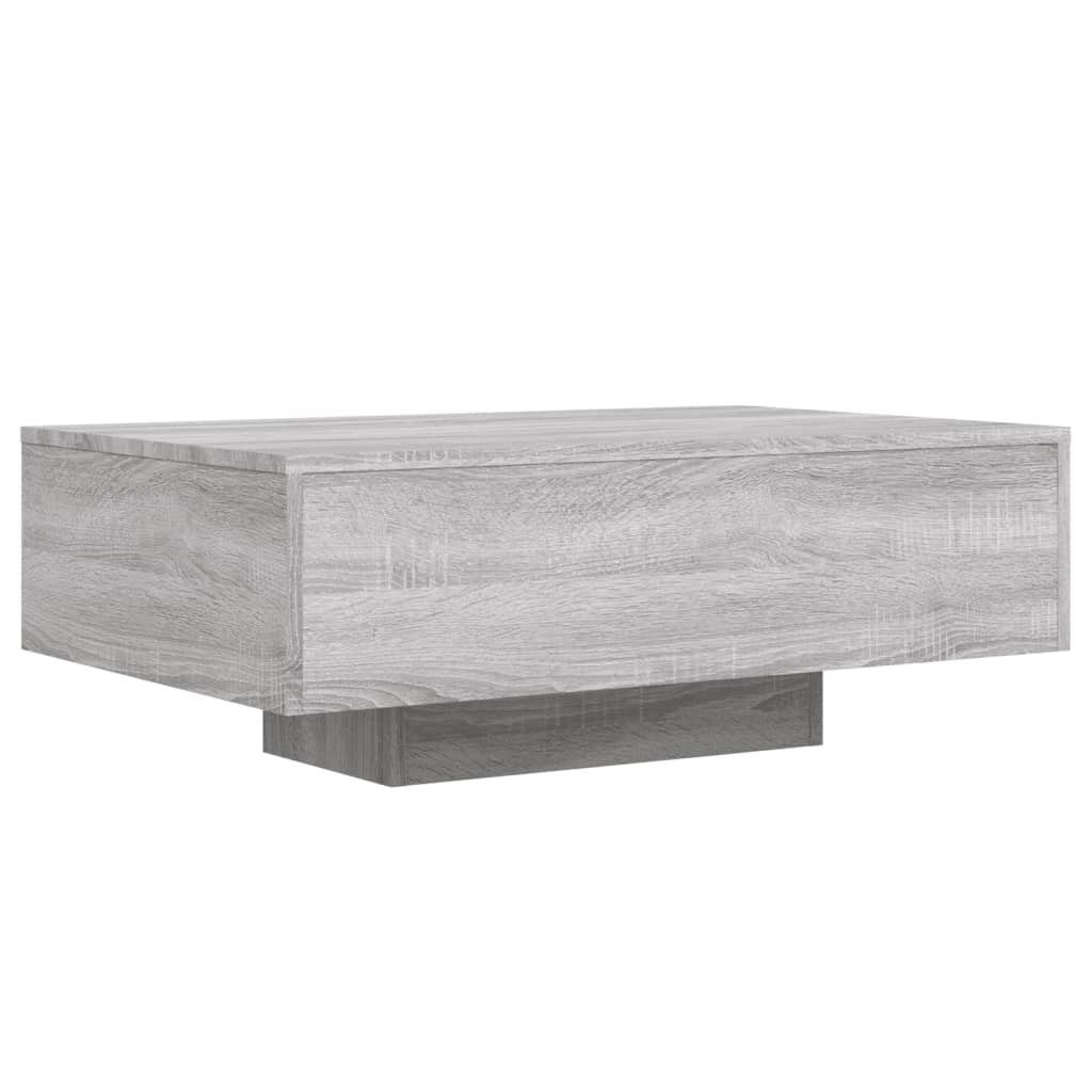 Coffee table with LED lights Gray Sonoma 85x55x31 cm