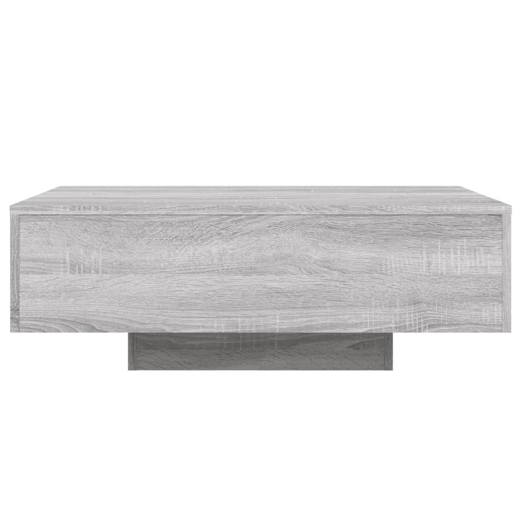 Coffee table with LED lights Gray Sonoma 85x55x31 cm
