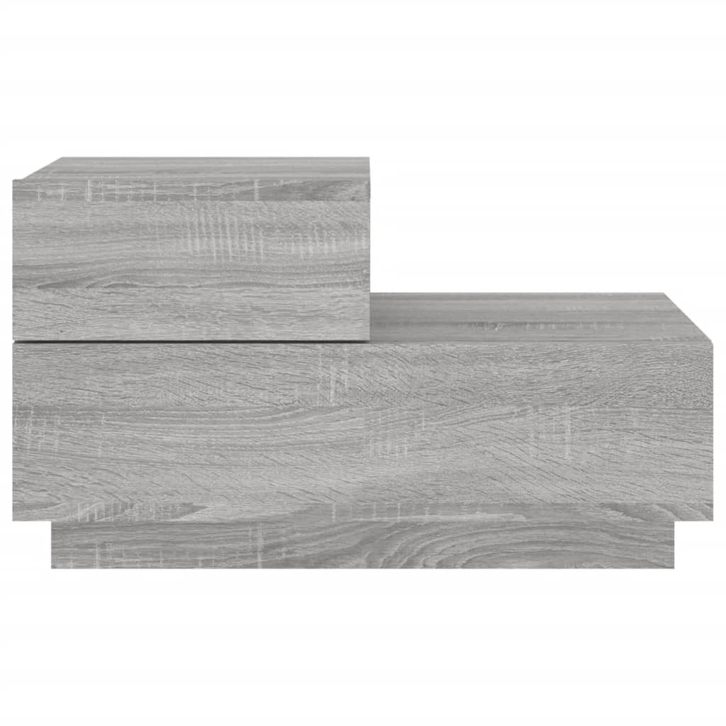 Bedside table with LED lights Gray Sonoma 70x36x40.5 cm
