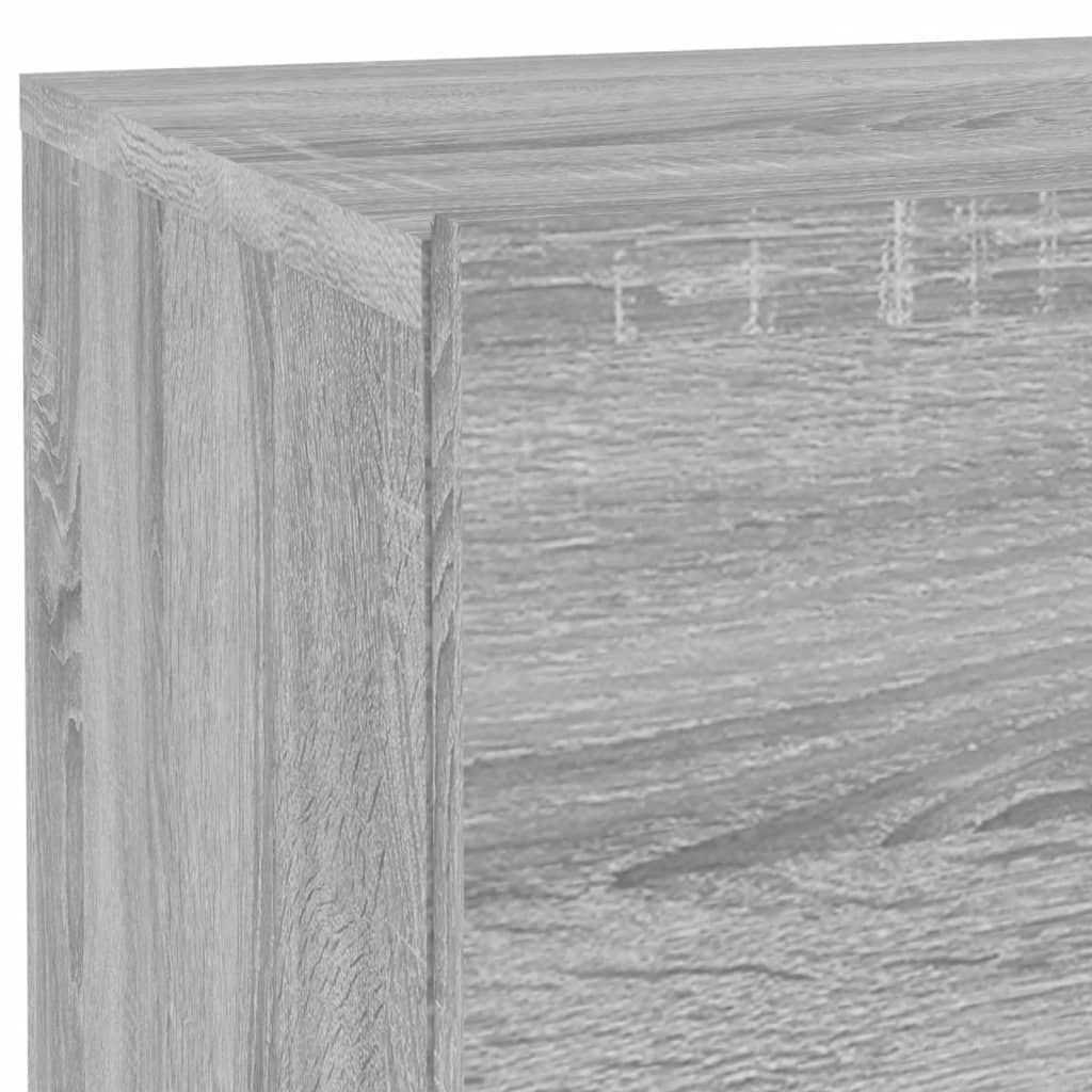 Bedside table with LED lights Gray Sonoma 70x36x40.5 cm