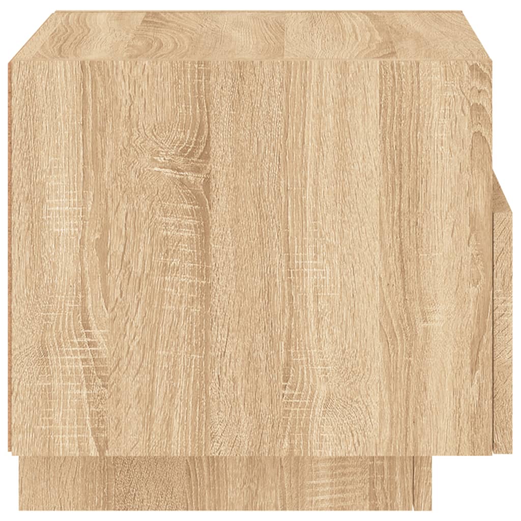 Bedside table with LED lights Sonoma oak 40x39x37 cm