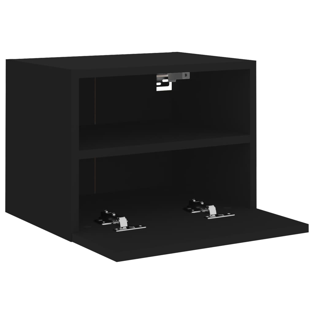 TV-Wandschrank Schwarz 40x30x30 cm Holzwerkstoff