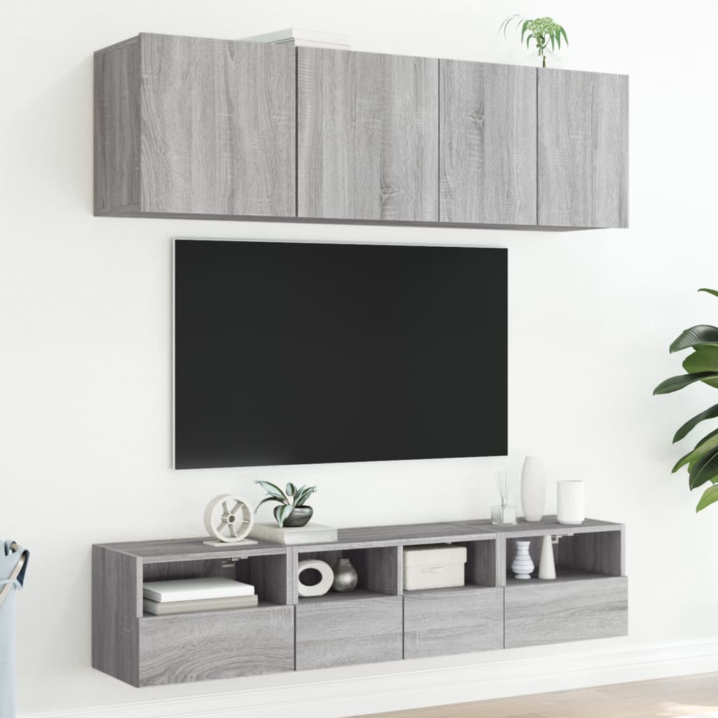 Meuble TV mural gris Sonoma 40x30x30 cm en bois