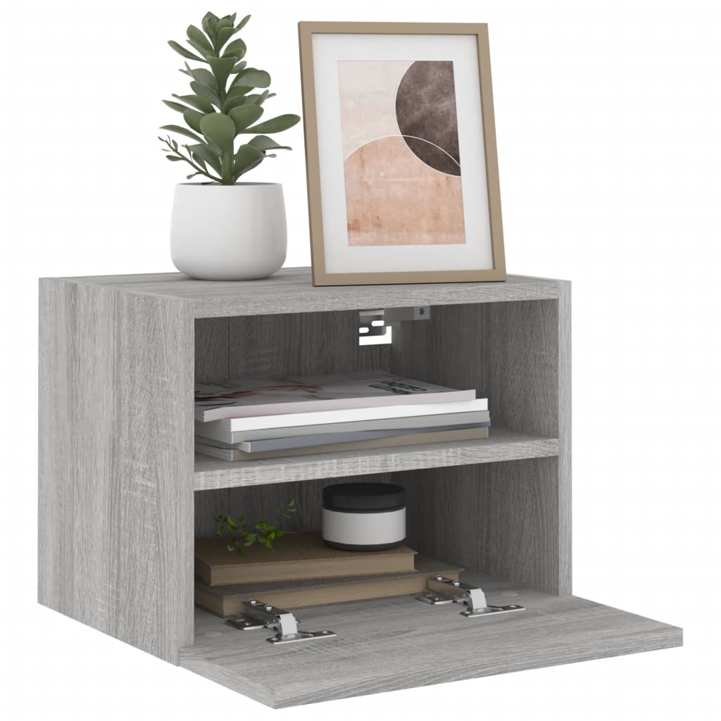 Meuble TV mural gris Sonoma 40x30x30 cm en bois