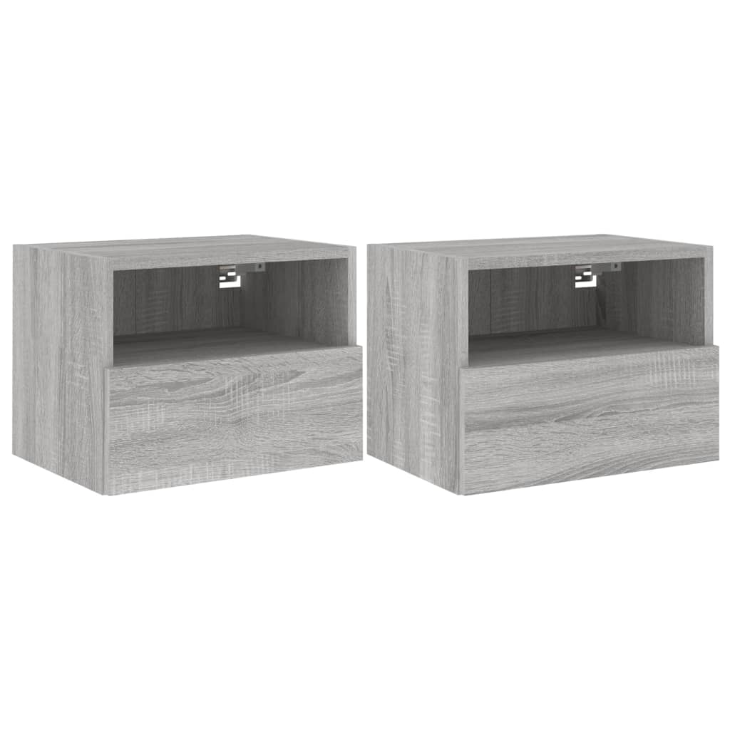 Armoires murales TV 2 pcs. Gris Sonoma 40x30x30 cm matériau bois