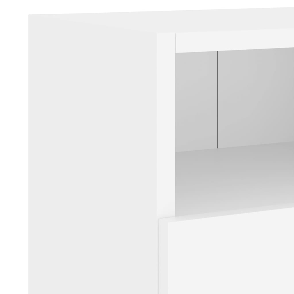 Meubles muraux TV 2 pièces blanc 60x30x30 cm matériau bois