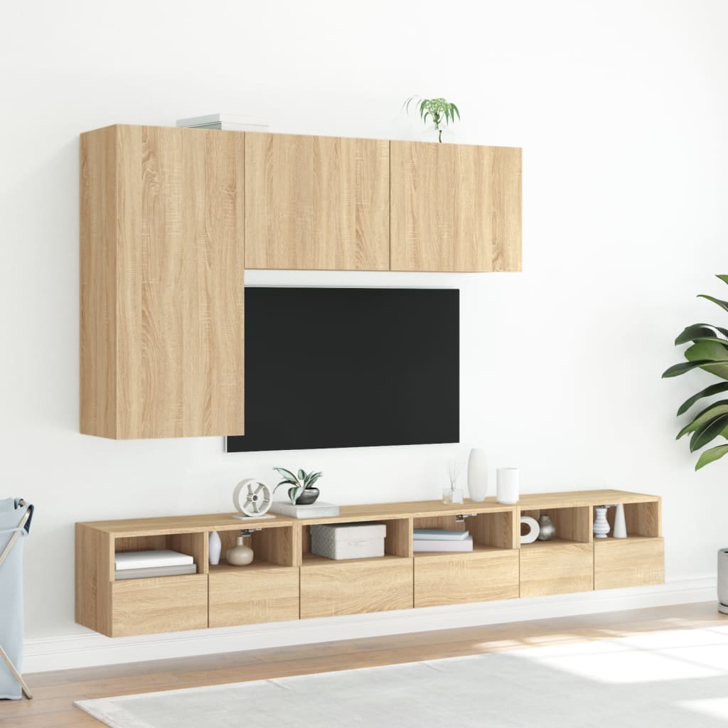 Meuble TV mural chêne Sonoma 60x30x30 cm matériau bois