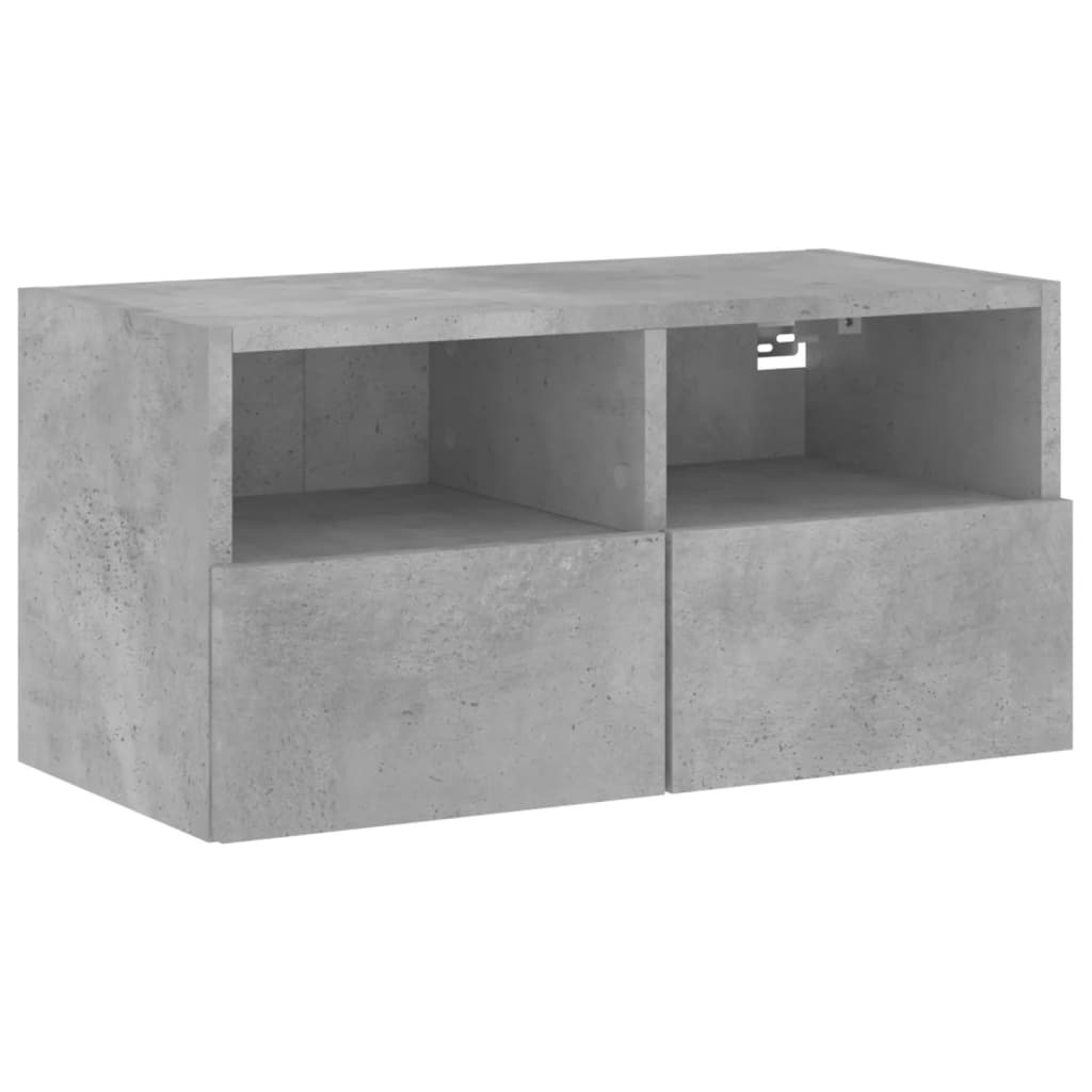 TV-Wandschrank Betongrau 60x30x30 cm Holzwerkstoff