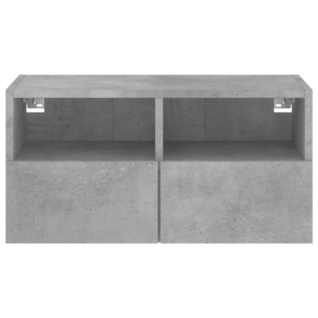 TV-Wandschrank Betongrau 60x30x30 cm Holzwerkstoff