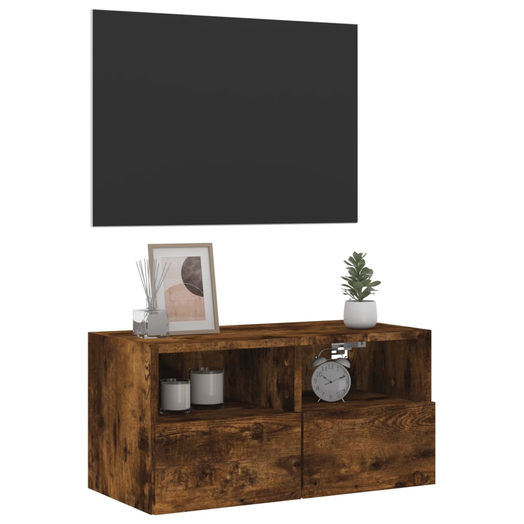 TV-Wandschrank Räuchereiche 60x30x30 cm Holzwerkstoff