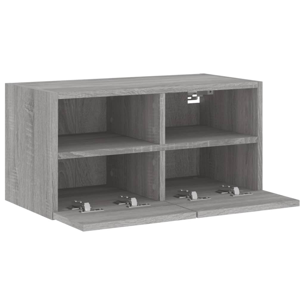 Meuble TV mural gris Sonoma 60x30x30 cm en bois