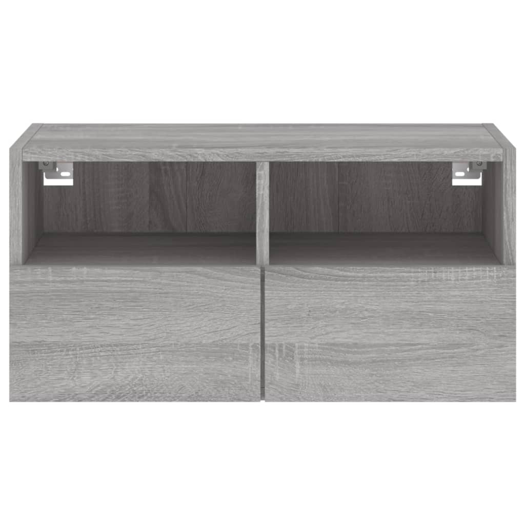 Meuble TV mural gris Sonoma 60x30x30 cm en bois