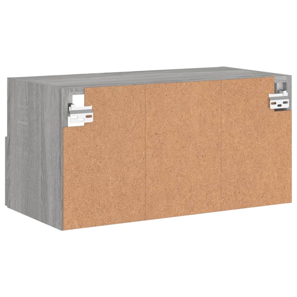 Meuble TV mural gris Sonoma 60x30x30 cm en bois