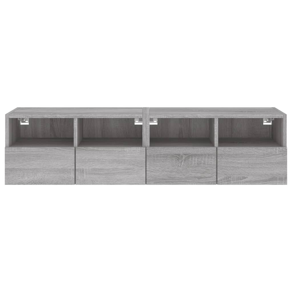 TV-Wandschränke 2 Stk. Grau Sonoma 60x30x30 cm Holzwerkstoff