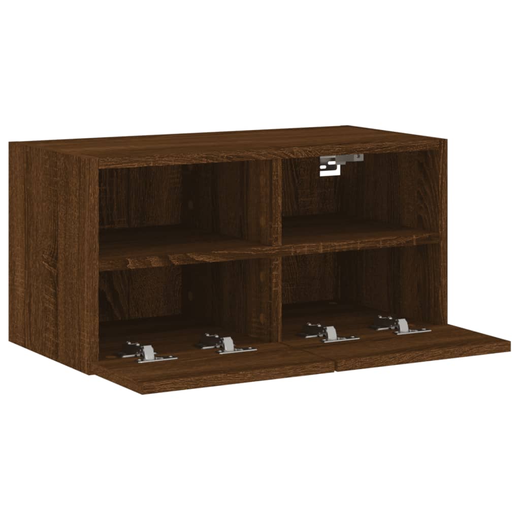 TV-Wandschrank Braun Eiche-Optik 60x30x30 cm Holzwerkstoff