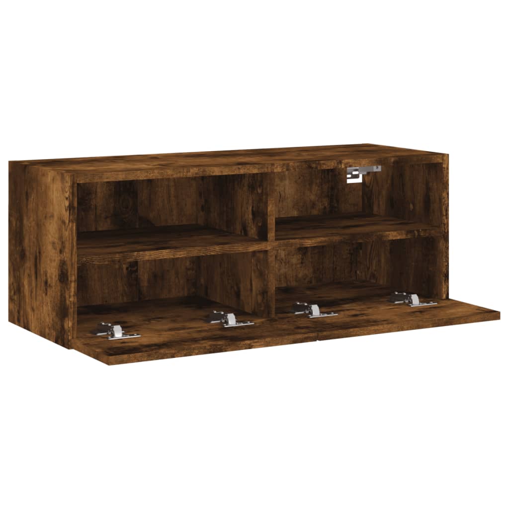 TV-Wandschrank Räuchereiche 80x30x30 cm Holzwerkstoff