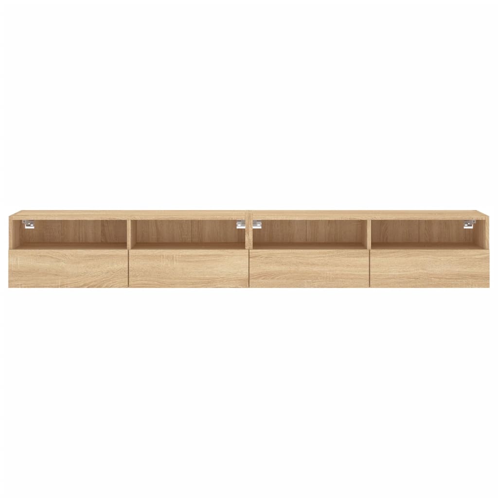 TV-Wandschränke 2 Stk. Sonoma-Eiche 100x30x30 cm Holzwerkstoff