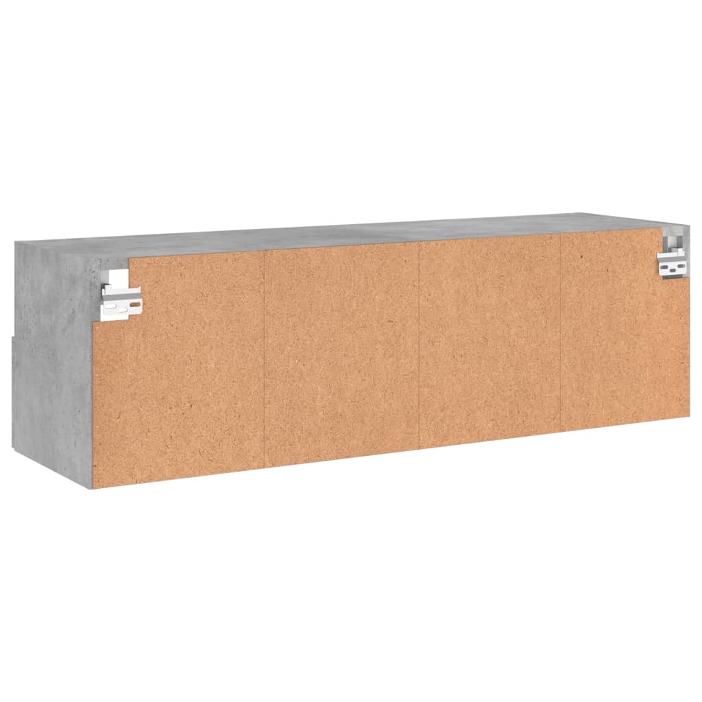 TV-Wandschrank Betongrau 100x30x30 cm Holzwerkstoff