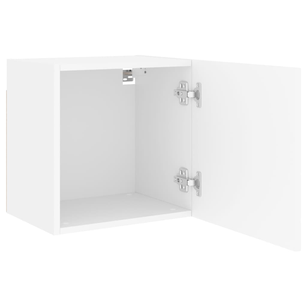 Meubles muraux TV 2 pièces blanc 40,5x30x40 cm matériau bois