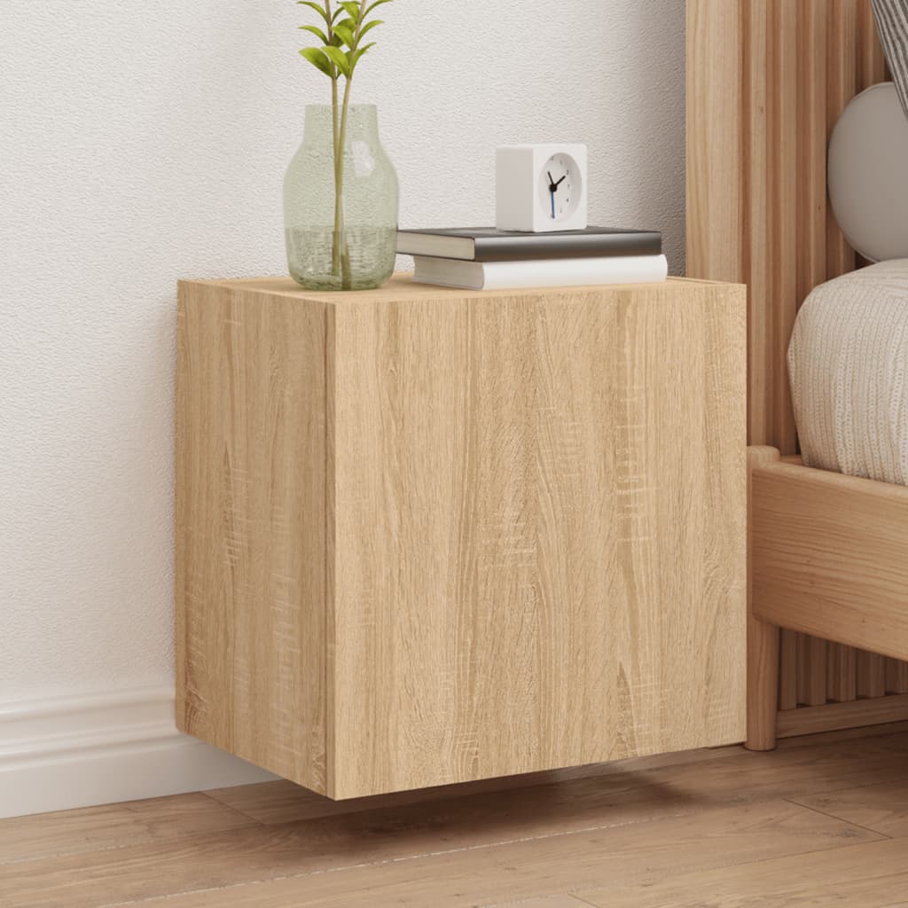 Meubles muraux TV 2 pièces chêne Sonoma 40,5x30x40 cm matériau bois.