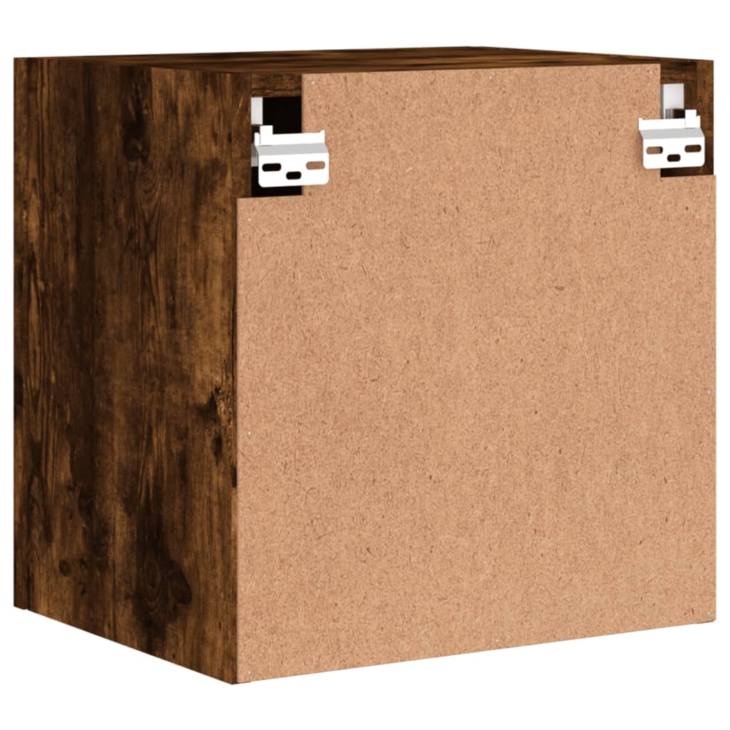 Meubles muraux TV 2 pièces Chêne fumé 40,5x30x40 cm matériau bois.