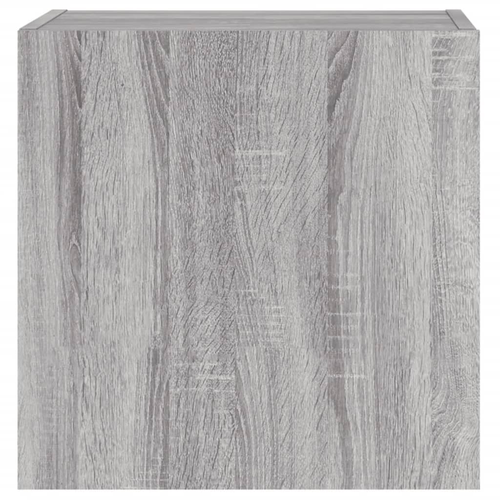 Armoires murales TV 2 pcs. Gris Sonoma 40,5x30x40 cm matériau bois