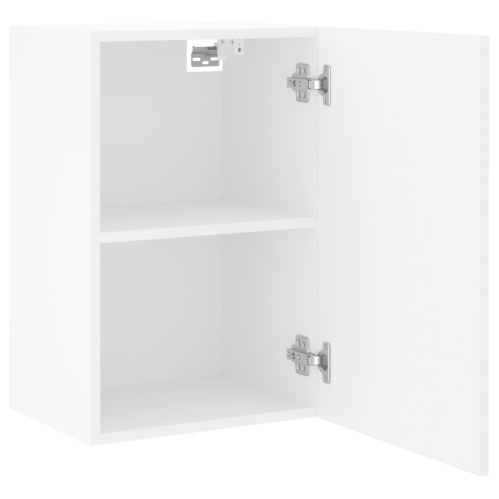 Meuble TV mural blanc 40,5x30x60 cm en bois