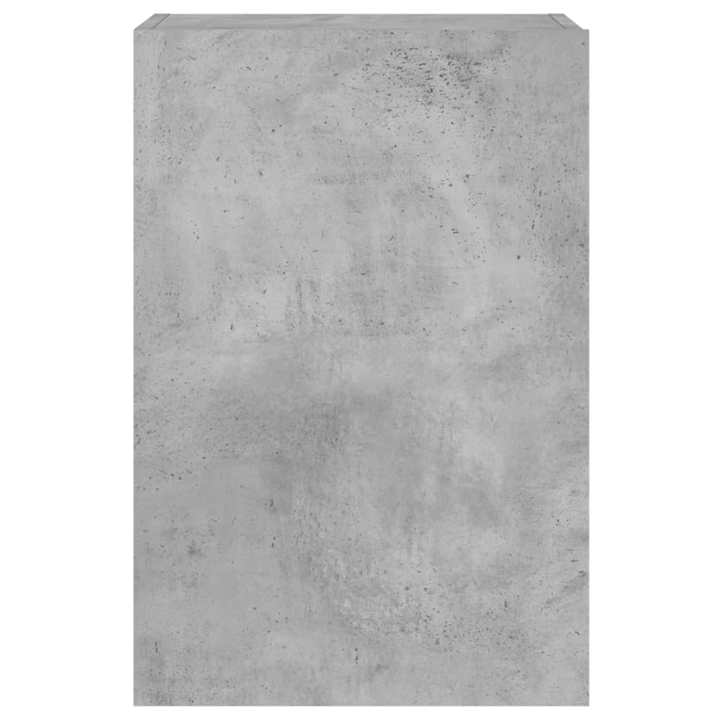 Meuble TV mural gris béton 40,5x30x60 cm en bois