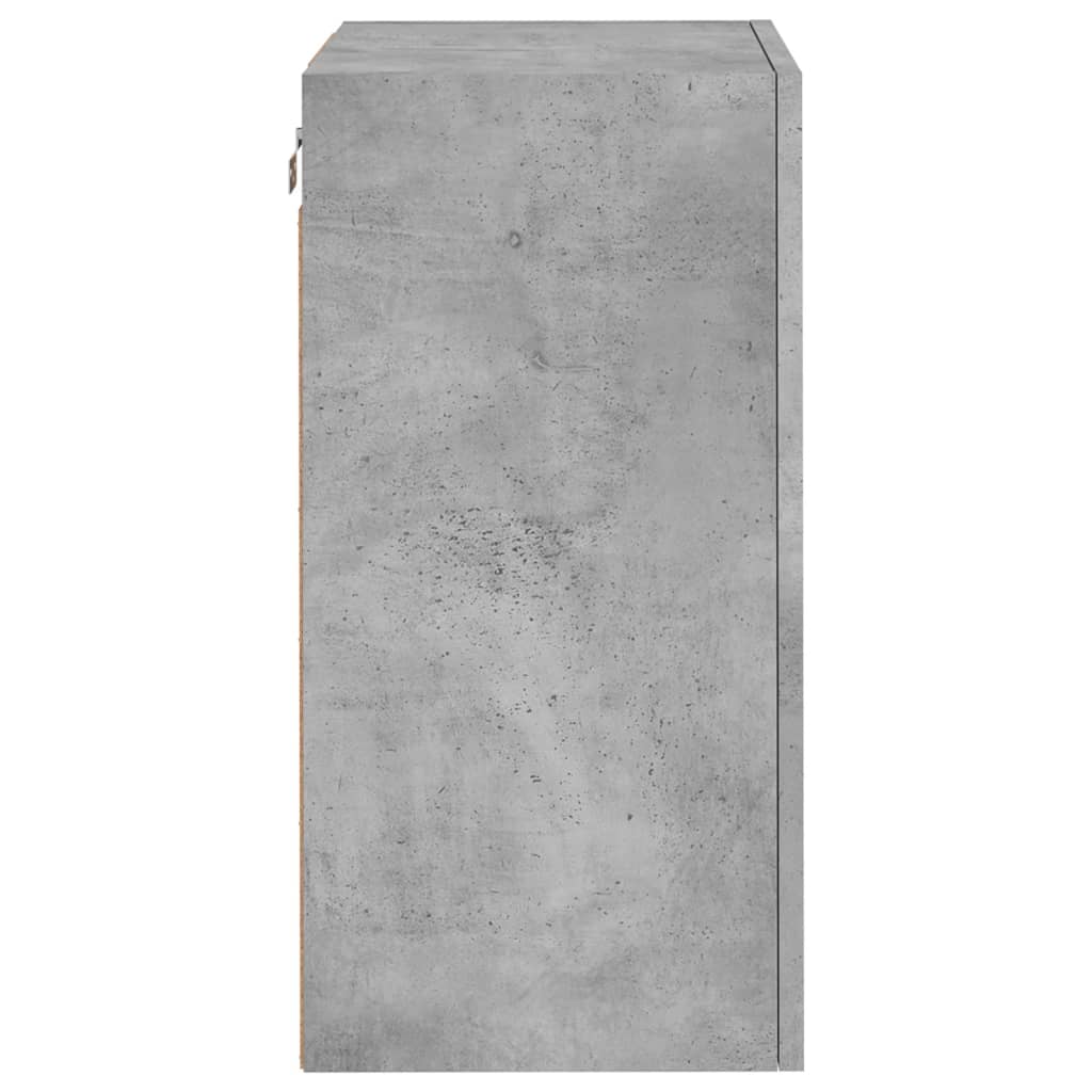 Meuble TV mural gris béton 40,5x30x60 cm en bois